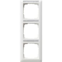 Gira Rahmen 3-fach mit Beschriftungsfeld glänzend weiß (glänzend), Retail