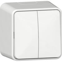 Gira Wippschalter mit Montageplatte Serienschalter Kunststoff halogenfreier schlag- und bruchsicherer Thermoplast weiß, Retail