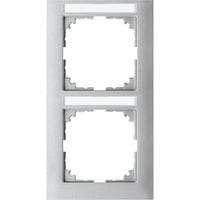 Merten Rahmen zwei-fach aluminium, Retail