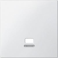 Merten Zentralplatte Zugschalter und Taster Einsatz Kontrollfenster, Abdeckung weiß, Retail