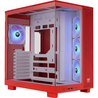 Thermaltake View 380 XL TG ARGB Flaming Orange, Tower-Gehäuse rot, Tempered Glass x 2