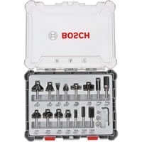 Bosch Fräser-Set, 15-teilig 6mm-Schaft