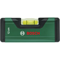 Bosch Heimwerken & Garten DIY Wasserwaage 12cm grün, mit V-Nut und flachgefrästem Boden