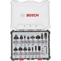 Bosch Professional Fräser-Set, 15-teilig 6mm-Schaft