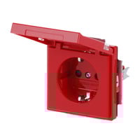 Busch-Jaeger Schutzkontakt Steckdosen Einsatz rot, Retail
