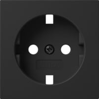 Gira Abdeckung für Schutzkontaktsteckdose Typ F 16 Ampere 250 Volt System 55 schwarz (matt), Retail