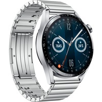 Huawei Watch GT3 46mm (Jupiter B29T), Smartwatch silber, Edelstahlarmband