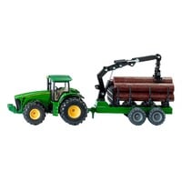 SIKU FARMER Traktor mit Forstanhänger, Modellfahrzeug