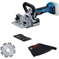 Bosch Professional Akku-Flachdübelfräse GFF 18V-22 Professional Solo, 18 Volt, Nutfräse blau/schwarz, ohne Akku und Ladegerät