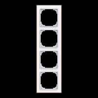 Busch-Jaeger Rahmen vierfach mit Dekorring gold, Retail