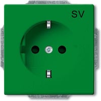 Busch-Jaeger Schutzkontakt Steckdosen Einsatz grün, Retail