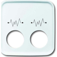 Busch-Jaeger Zentralscheibe mit 2 Diagnostiksteckkontakten 2548-021 G-214, Abdeckung weiß, Retail