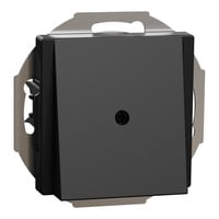 Merten Zentralplatte mit zentraler Abdeckplatte für Leitungsauslass, Abdeckung schwarz (matt), Retail