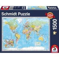 Puzzle Die Welt Teile: 1500 Größe: 84,6 x 59,8 cm Altersangabe: ab 12 Jahren