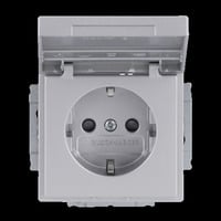 Busch-Jaeger Schutzkontakt Steckdosen Einsatz 20 EUKNB-83 aluminium, Retail