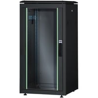 Digitus Netzwerkschrank Unique Serie - 600x1000 mm (BxT), IT-Schrank schwarz, 26 Höheneinheiten