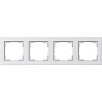 Gira Abdeckrahmen 4-fach Rahmen mit Steckmulden weiß (matt), Retail