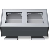 Gira Gehäuse zwei fach mit Befestigungswinkel aluminium, Retail