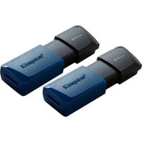Kingston DataTraveler Exodia M 64 GB, USB-Stick blau/schwarz, USB-A 3.2 Gen 1, 2 Stück