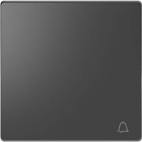 Merten Wippe mit Kennzeichnung Klingel für Wechselschalter Kreuzschalter und Taster Einsatz anthrazit, Retail