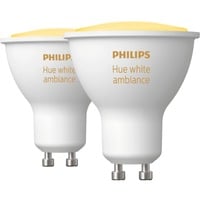 Philips Hue White Ambiance GU10, LED-Lampe Doppelpack, ersetzt 35 Watt
