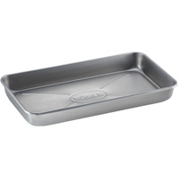 RÖSLE Barbecue Universalschale PRO, Hochwertige Edelstahlschale mit hohem Rand zum Marinieren & Ablagematte Silikon, schwarz