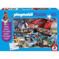Puzzle PLAYMOBIL Piraten Teile: 60 Größe: 36,1 x 24,3 cm Altersangabe: ab 5 Jahren Motive: Schiffe, Meer, Piraten