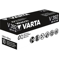 Varta Silberoxid-Knopfzelle 392, Batterie silber, 10 Stück
