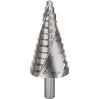 Bosch Professional HSS-Stufenbohrer, Ø 6mm - Ø 37mm, PG7 - PG29 12 Stufen, mit Spiralnut