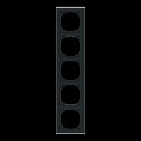 Busch-Jaeger Rahmen fünffach mit Dekorring chrom, Retail