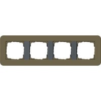 Gira Abdeckrahmen vierfach, Abdeckung braun, Retail