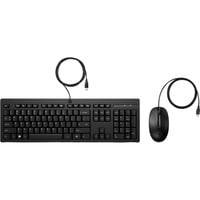 HP 225 Maus und Tastatur (kabelgebunden), Desktop-Set schwarz, DE-Layout