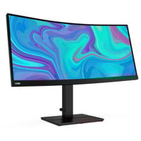 Lenovo ThinkVision T34w-20 Generalüberholt, LED-Monitor 86 cm (34 Zoll), schwarz, WQHD, VA, Curved, HDMI, DP, USB-C, USB-Hub