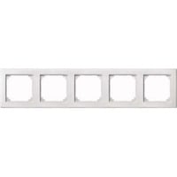 Merten Rahmen fünffach waagerecht und senkrecht Montage Typ 484519 Thermoplast edelmatt weiß (matt), Retail