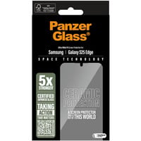 PanzerGlass Ceramic Displayschutz Ultra-Wide Fit, Schutzfolie transparent, Samsung Galaxy S25 Edge, EasyAligner