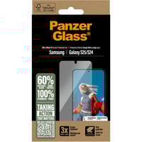 PanzerGlass Displayschutz Ultra-Wide Fit, Schutzfolie transparent, Samsung Galaxy S25 / S24, EasyAligner