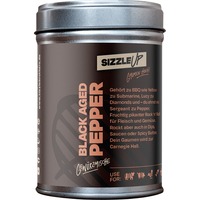 SizzleBrothers Black Aged Pepper, Gewürz 120 g, Streudose