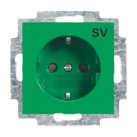 Busch-Jaeger Schutzkontaktsteckdose CEE 7/3 Typ F Einsatz 20 EUCB-13-914-10 grün, Retail