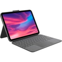 Logitech Combo Touch, Tastatur grau, DE-Layout, Scissor-Switch, für iPad 10. Generation