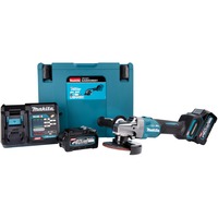 Makita Akku-Winkelschleifer GA005GM201 XGT, 40Volt blau/schwarz, 2x Li-Ion XGT Akku 4,0Ah, MAKPAC Gr.4