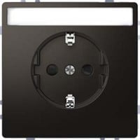Merten Schutzkontakt-Steckdose mit Schriftfeld anthrazit, Retail