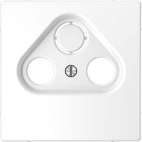 Merten Zentralplatte Lotos Weiß für Antennensteckdosen Typ MEG4123-6035, Unterputz, Kunststoff weiß (glänzend), Retail