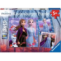Image of 3er Set Puzzle, je 49 Teile, 21x21 cm, Frozen 2
