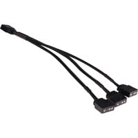 Alphacool Y-Kabelsplitter aRGB 3-Pin auf 3x 3-Pin, 15cm schwarz, inkl. Steckverbinder