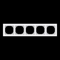 Busch-Jaeger Abdeckrahmen fünffach, Abdeckung weiß, Retail