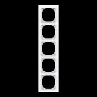 Busch-Jaeger Abdeckrahmen fünffach, Abdeckung weiß, Retail