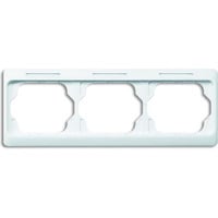 Busch-Jaeger Rahmen drei fach mit Sichtfenster und Beschriftungsträger waagerecht weiß, Retail