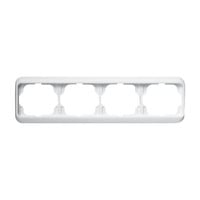 Busch-Jaeger Rahmen vierfach waagerecht alpha studioweiß hochglanz 1724-24G weiß (glänzend), Retail