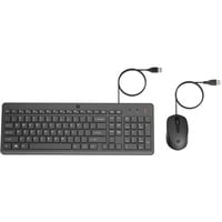 HP 150 Maus und Tastatur (kabelgebunden), Desktop-Set schwarz, DE-Layout