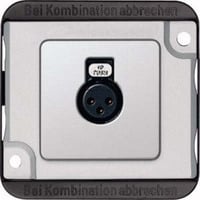 Merten Audio Steckbuchse XLR Rundsteckverbinder 3 polig mit Lötanschluss silber, Retail